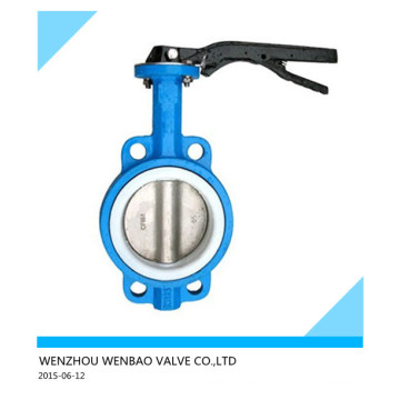 4 Inch PTFE Seat Wafer Type Butterfly Valve